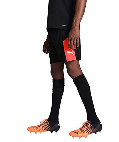 Puma Black-fiery Coral Men's Individualfinal Training Shorts Knitted Shorts. Large only.