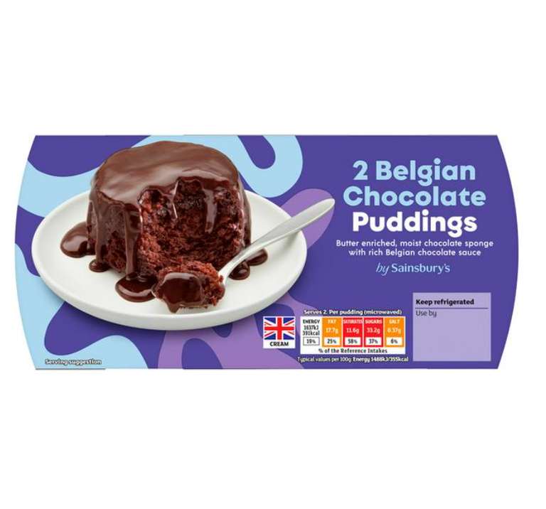 Re Sponge Sainsbury's 2 x Sticky Toffee/Syrup/Belgian Chocolate/Raspberry Jam ...