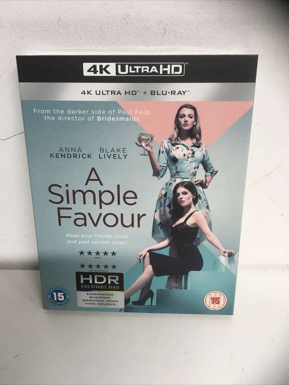 Simple Favour 4k Blu Ray - soundvisioncollectables