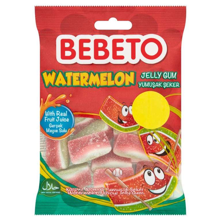 Bebeto Watermelons Gummy Sweets, Fizzy Chewy Sweets 70g Pack - 50p @ Amazon