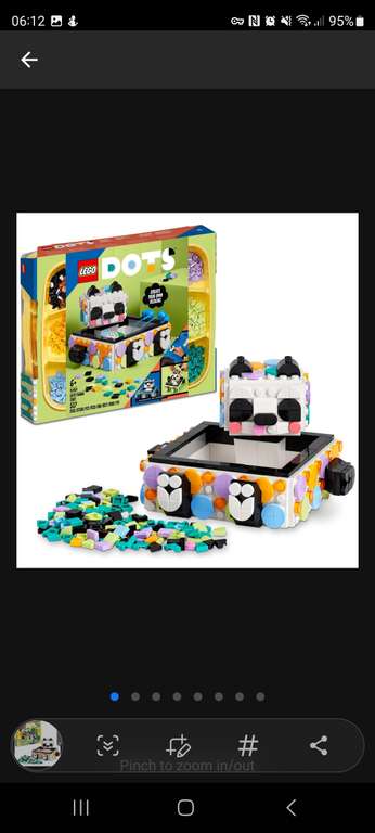 LEGO DOTS Cute Panda Tray DIY Room Décor Crafts Toy 41959 £12 Click & Collect @ Argos