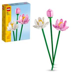 LEGO Creator Lotus Flowers Set, Bouquet Building Kit for Girls, Boys and Flower Fans,