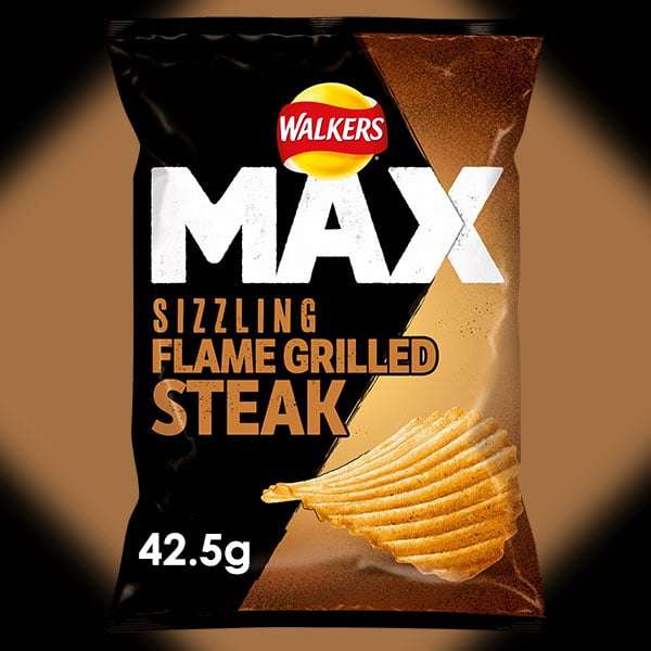 24 x Walkers Max Sizzling Flame Grilled Steak Crisps 42.5g packs - £4.99 (Minimum Order £20) - BBE 11/03/23 @ Discount Dragon