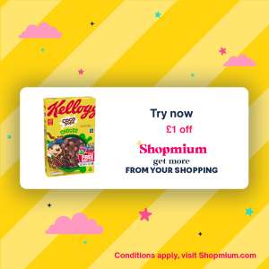 Kellogg's Football Camps Cereal £1 Cashback via Shopmium app