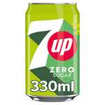7UP Zero, 330ml Can, Pack of 24 (S&S £7.55/£7.13) (Possibly £6.29 with 15% Voucher)