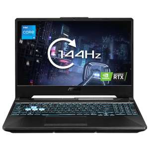 ASUS TUF F15 FX506HC 15.6" 144Hz Full HD Gaming Laptop (Intel i5-11400H, NVIDIA GeForce RTX 3050, 8GB RAM, 512GB SSD, Windows 11)
