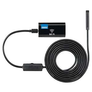 Draper Rechargeable Waterproof Wi-Fi Endoscope Inspection Camera, Wireless Borescope for Smartphones, Tablet IP67 rating - £18.99 @ Amazon