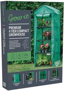 Westland Grow It Premium 4 Tier Compact Growhouse W/Code - Free Click & Collect