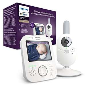 PHILIPS Avent Video Baby Monitor – Private and secure with A-FHSS technology, 3.5 Inch colour screen, lullabies (Model SCD843/05)