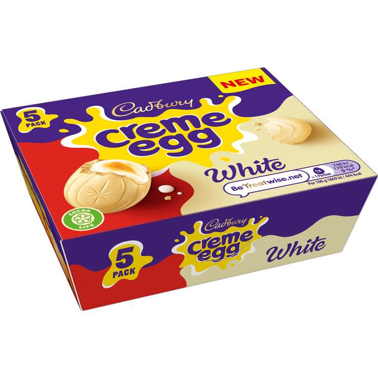 Cadbury White Chocolate Creme Eggs 5 Pack £2 @ Asda