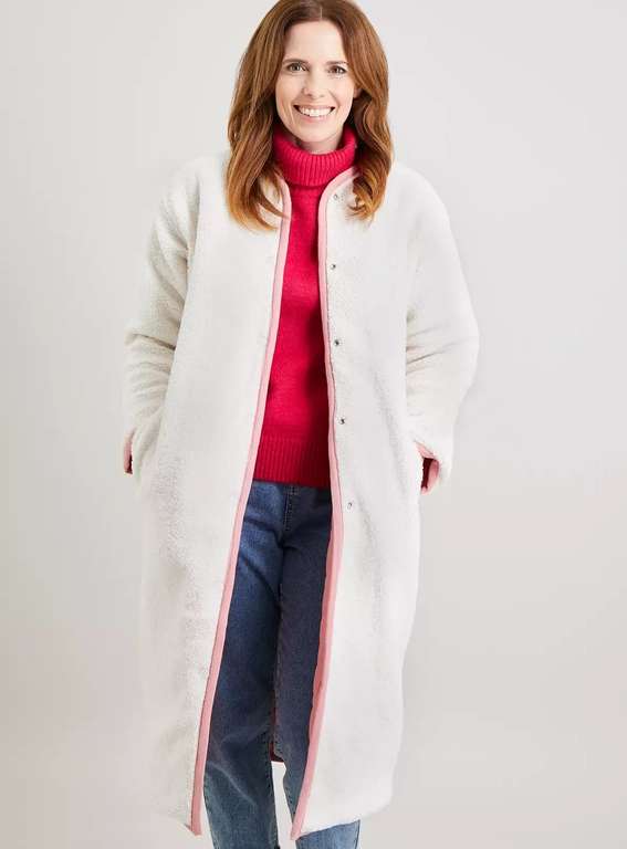 Pink Reversible Quilted/Borg Coat now just £24 with Free Click and collect @ Argos