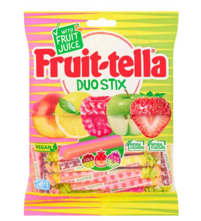 Fruittella Duo Stix Vegan Chewy Sweets 160g - Clubcard price