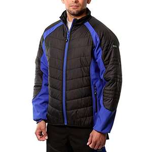 Mens XL - Goodyear Workwear GYJKT013 Lightweight Showerproof Windproof Quilted Work Safety Jacket, Black/Royal Blue, £9.24 @ Amazon