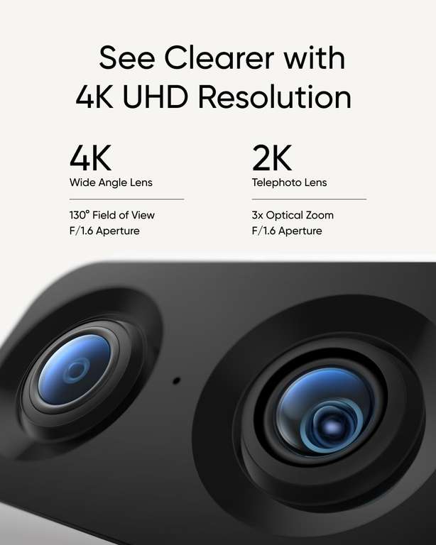 eufy Security Indoor Cam S350 Dual Cameras 4K UHD Indoor Security Camera with 8× Zoom - Sold By Anker Direct FBA