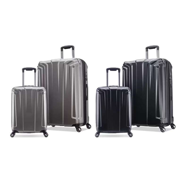 Samsonite Endure 2 Piece Hardside Luggage Set, Silver/Grey
