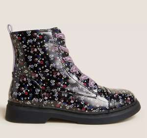 M&S Collection Kids' Freshfeet Floral Ankle Boots (1 large - 6 Large) £11 + free Collection @ M&S