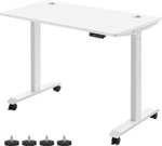 Vasagle Electric Height Adjustable 60 x 120 x (73.5-119) cm Standing Desk (White) W/Voucher - Sold by Songmics Home UK (Prime Exclusive)