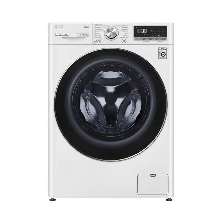 LG F4V909WTSE 9kg 1400rpm Washing Machine with TurboWash 360 With Code