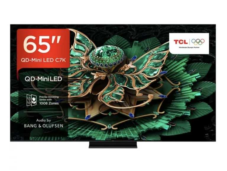 TCL C7K 65" QD-Mini LED 4K HDR Smart Google TV, Dolby Atmos - 65C7K - Free C&C only