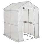 Walk-in PE Greenhouse with shelves shelves £40 / £36 with new customer code code, free click & collect @ Wilko