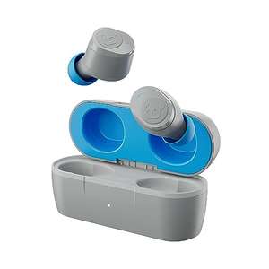 Skullcandy Jib True 2 In-Ear Wireless Earbuds, 32 Hr Battery, Microphone, Tile Suport - Light Grey/Blue