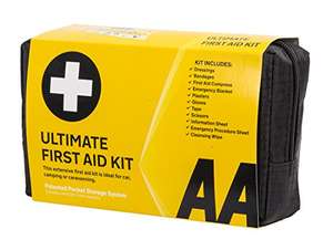AA Ultimate First Aid Kit - AA0903 - A Family Essential For Car Home Holidays Travel Camping Caravans Office - £12.99 @ Amazon