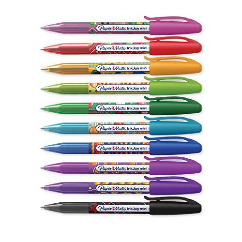 Paper Mate InkJoy Mini Ballpoint Pens | Retractable Medium Point (1.0mm) | Candy Pop Wraps | 10 Count £1.75 - £1.66 / £1.49 S&S at Amazon