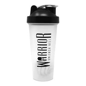 Warrior Protein Shaker Bottle, Includes Wire Mixball Blender – 600ml