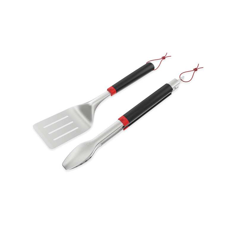 Weber grill set/two-piece - grill tongs & turner (3401326) - dishwasher safe w/ voucher