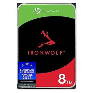 Seagate IronWolf, 8TB, NAS HDD - CMR 3.5 Inch, SATA 6GB/s, 5,400 RPM, 256 MB Cache for RAID NAS, Rescue Services (ST8000VNZ02)