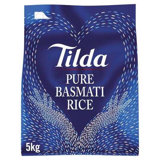 Tilda Pure Original Basmati Rice 5Kg (clubcard price) - £12 @ Tesco