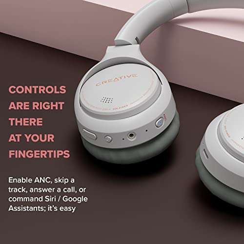 Creative - Zen Hybrid Wireless Over-ear Headphones ANC, White @ Creative Labs (Europe)