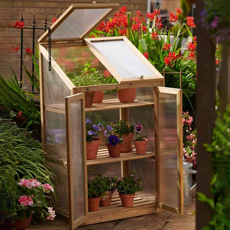 Wilko Wooden Mini Greenhouse - £56 with Click & Collect in store collection only @ Wilko