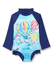 Speedo Girl's Long Sleeve Frill 1PC Swimsuit size 9-12 months