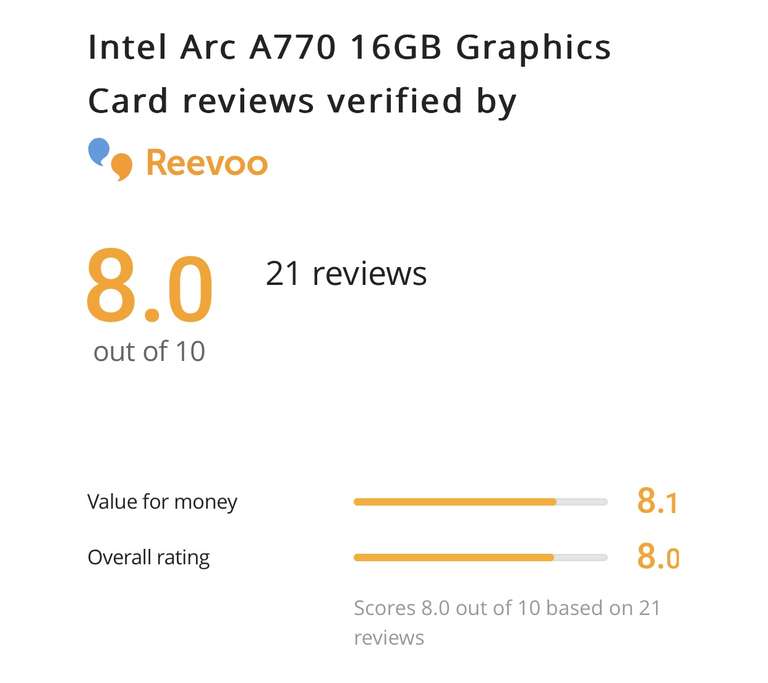 Intel Arc A770 16GB Graphics Card - £359.99 + £3.49 delivery @ Ebuyer