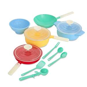 Casdon Pan Set, Toy Pan Set For Children Aged 3+, Pastel Colours Pans And Utensils For Imaginative Play