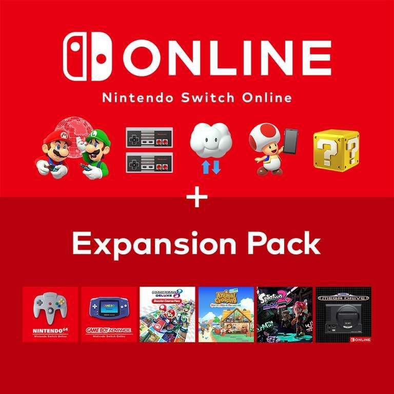 Nintendo Switch Online + Expansion Pack (365 Days Individual Membership) £25.49 / Family Membership + Expansion Pack 365 Days £45.79