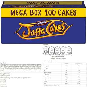 McVitie's Jaffa Cakes Original Mega Value Pack Biscuits 100 Count (Pack of 1) £1.99 @ Amazon