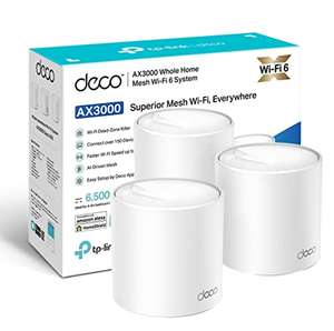 TP-Link Deco X50 AX3000 Whole Home AI-Driven Mesh Wi-Fi 6 System, 3 pack