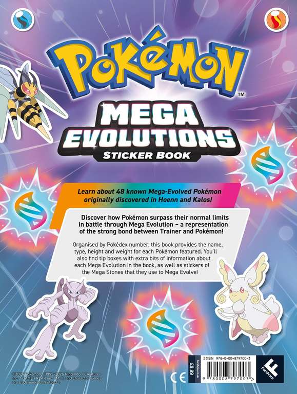 Pokémon Mega Evolutions Sticker Book: Mega Evolve Your Pokémon ...