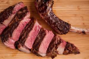 Kirkland Signature British Beef Tomahawk Steak £17.49 per kg Instore