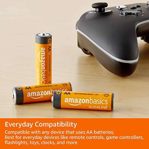 Basics AA 1.5 Volt Performance Alkaline Batteries £7.62 @ Amazon