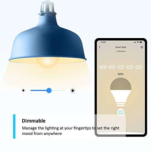 Tapo Smart Bulb, Smart Wi-Fi LED Light, E27, 8.7W, Energy saving, Colour-Changeable L530E(2-pack)[Energy Class F] - £15.99 @ Amazon