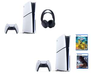 Sony PlayStation5 Console (model group - slim) + PULSE 3D Wireless Headset - Black or with TLOU II RE: + Helldivers II