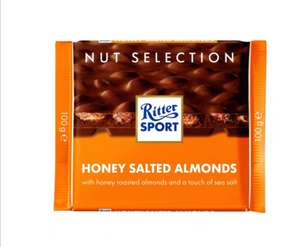Ritter Sport honey salted almonds/whole hazelnuts/dark whole hazelnuts/white whole hazelnuts 100g £1 @ Asda