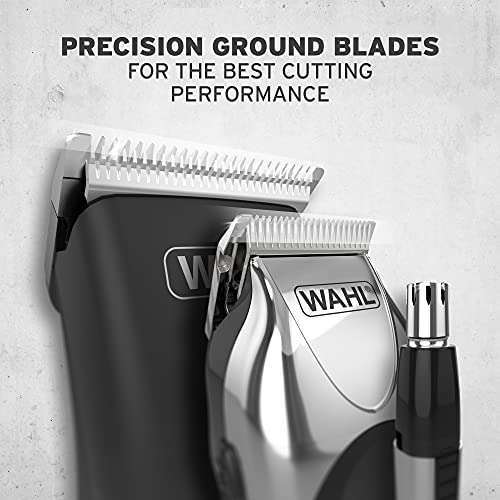 Wahl Cordless Clipper & Trimmer Gift Set, Cordless Grooming Set, Hair Clippers for Men, Men’s Beard Trimming, Nose Ear & Brow Trimmer