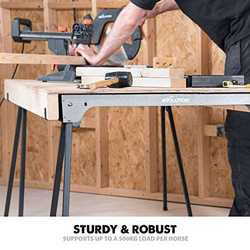Evolution Power Tools Saw Horse Compact Folding Sawhorse