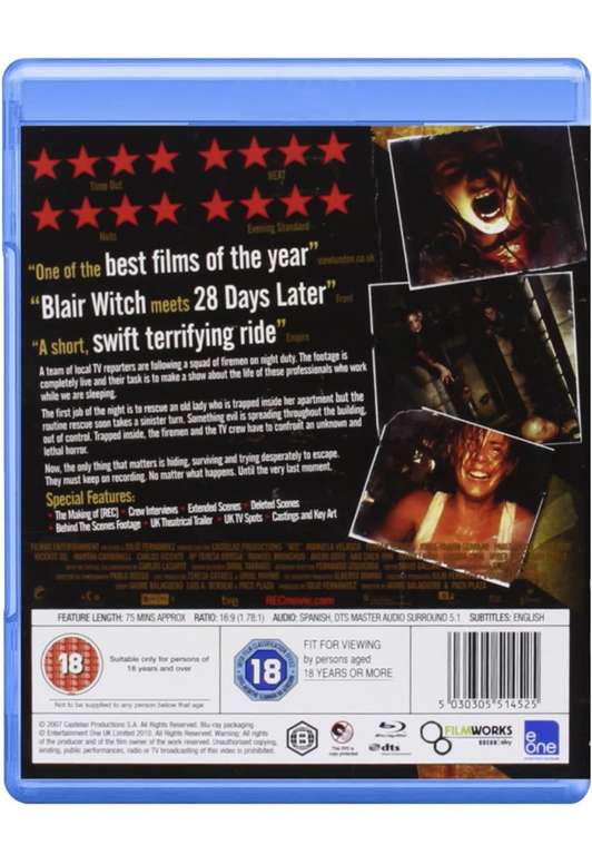 Rec 1 Blu-ray (used) W/code