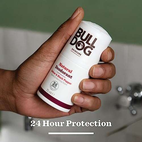 BULLDOG Vetiver and Black Pepper Roll On Natural Deodorant 24hr odour protection 75 ml
