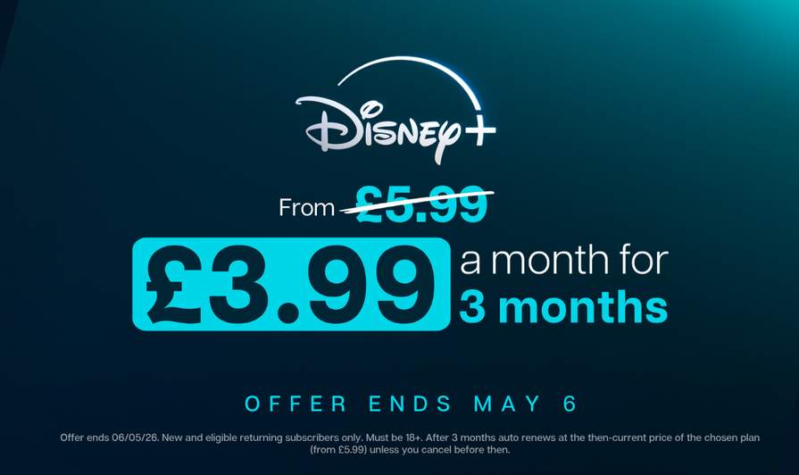 Disney+ Standard with Ads from £3.99/3 months – at Disney+ | hotukdeals